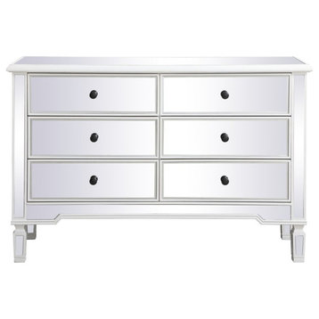 Elegant MF6-1017AW 48"Mirrored Cabinet, Antique White