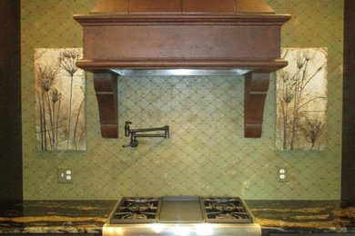 Faux backsplash designs