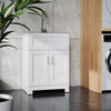 34" Tall Wood 2-door Laundry Tub Cabinet with Sink and Faucet