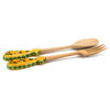Marikla, Utensil Set Wood/Ceramic, Fork/Spoon, Lemon Design