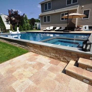 Gunite Swimming Pool and Backyard: built by Gappsi, Plainview NY