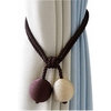 Modern Curtain Straps Curtain Rope Tied Band-Two Knot Balls Dark Brown And Beige