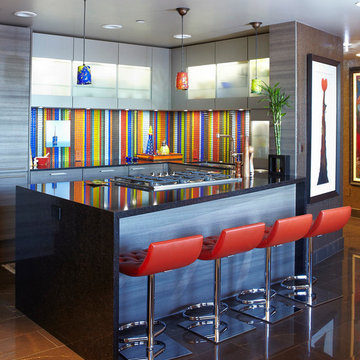 Downtown Houston- Colorful Kitchen renovation