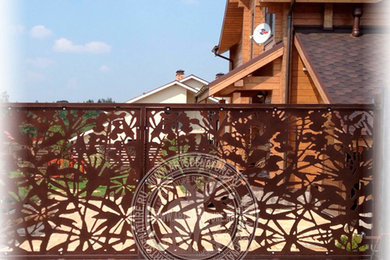 Калитка с воротами с растительным орнаментом