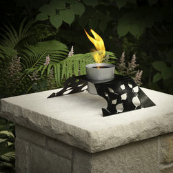 DecorPro 14.5'' x 10.5'' ASPEN Tabletop Black Fireburner D10004 - Tabletop Fireplaces