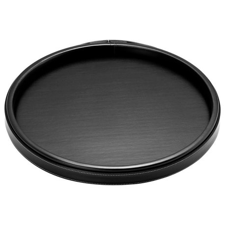 Kraftware Stitched Black Tray