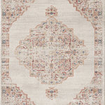 ABANI - Abani Babylon Vintage Inspired Rug, Ivory Medallion, 7'9"x10'2" - Adorn your space with a timeless decor element. This vintage-styled beige and ivory rug is crafted with charming traditional motifs and intricate eastern patterns. The colors blend in perfectly with both dark and light designs and are perfect for the living room area and even better in the study. These colours and designs are exclusively chosen to add an elegant, yet sophisticated vibe to your decor. It is designed to blend in seamlessly with all kinds of themes. Add a dash of the classics with a rug that brings your space together.