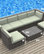 Oahu Outdoor Patio Furniture Sofa Sectional, 7-Piece Set, Charcoal