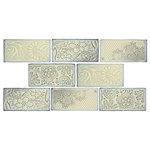 Merola Tile - Antic Feelings Pergamon Ceramic Wall Tile - Capturing the appearance of a patterned look, our Antic Feelings Pergamon Ceramic Wall Tile features a smooth, satin finish, providing decorative appeal that adapts to a variety of stylistic contexts. Containing 4 different print variations that are randomly distributed throughout each case, this beige rectangle tile offers a one-of-a-kind look. With its non-vitreous features, this tile is an ideal selection for indoor commercial and residential installations, including kitchens, bathrooms, backsplashes, showers, hallways and fireplace facades. This tile is a perfect choice on its own or paired with other products in the Antic Collection. Tile is the better choice for your space!