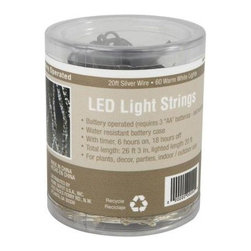 60-Count Decorative LED String Lights, Warm White - Outdoor Lighting