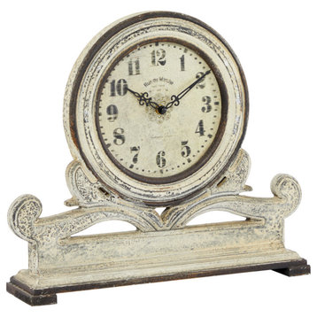 Country White Wooden Clock 50982