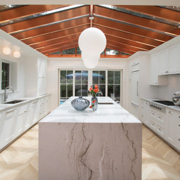 Copper and Glass Solarium Roof on Kitchen