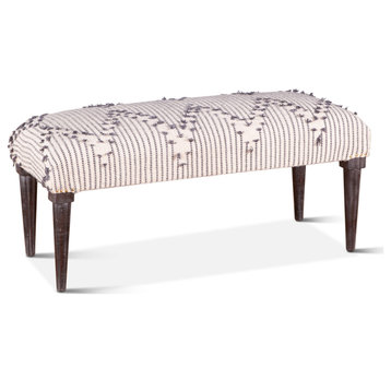 Algiers Accent Bench White, Light Gray