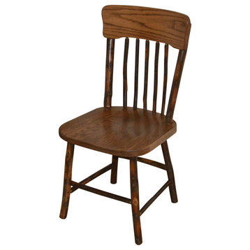Hickory Panel Back Dining Chair, Walnut Finish