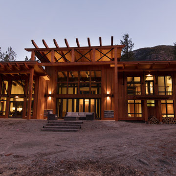Luxury Timber Frame Home on the River in Montana