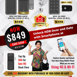 Epic gate and main door digital lock $849 only - Home Safety & Security