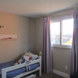 Custom Drapery in Daughters Bedroom, Burlington Guest Room - Curtains