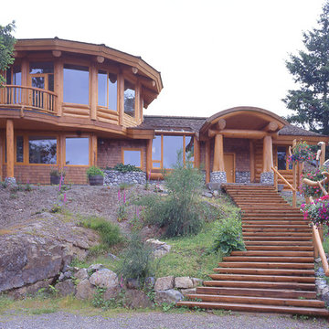 Bowen Island Round Log Post and Beam