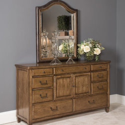 American Drew 114-040 Americana Home Leather Mirror - Makeup Mirrors