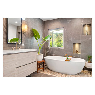 Master Bathroom Remodel in Studio City - Contemporary - Bathroom - Los ...