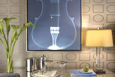 Example of a trendy bedroom design in Chicago