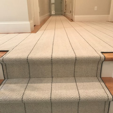 Flat Weave Stripe on Stairs and Hall