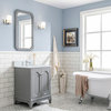 Queen 24 In. Marble Countertop Vanity in Cashmere Grey with Waterfall Faucet