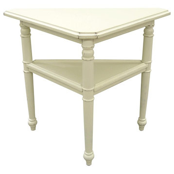 Side Table TRADE WINDS PROVENCE Traditional Antique Triangle