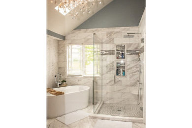Traditional Primary Bathroom Remodel - Joi C. Kime Interior Designs, LLC
