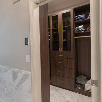 Leawood, Kansas Marble Wrapped Primary Bathroom Remodel