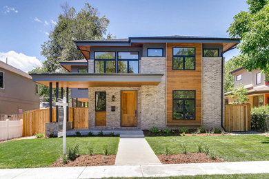 Inspiration for a contemporary exterior home remodel in Denver