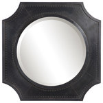 Uttermost - Uttermost Johan Industrial Mirror - Displaying A Rustic Lodge Style, This Mirror Is Finished In A Dark Copper Cladding With Nail Accents. The Mirror Has A 1" Bevel.