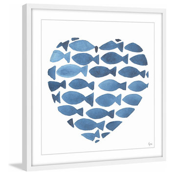 "Lovely Fishes" Framed Painting Print, 18"x18"