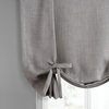 Clay Faux Linen Room Tie-Up Window Shade Single Panel, 46W x 63L