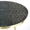 Hollings Green Marble & Brass Accent Table, 5402025