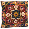 Floral Cushion Cover from Kashmir with Dense Chain Stitch Embroidery