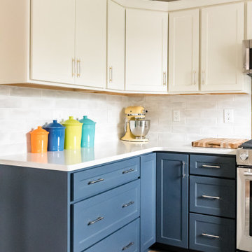 Transitional Kitchen Remodel With a New Bench Seating Area