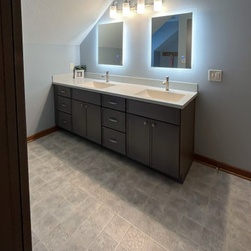 Kids Bathroom Update with Medallion Apollo Dockside Stain Vanity