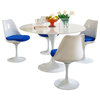 Modway Furniture Lippa 5-Piece Fiberglass Dining Set, Blue