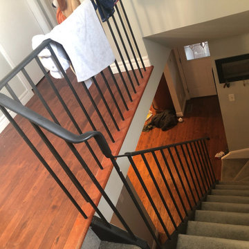 Stairs Railing Renewal + Hardwood Floor Refinishing (Furrow Dr, Whitby)