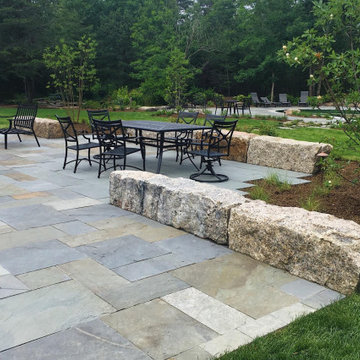 Bridge Block Benches on Patio
