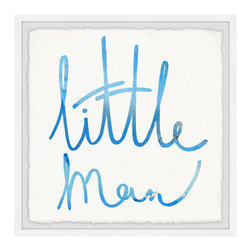 Marmont Hill Inc. - "Little Man Blue" Framed Painting Print, 32"x32" - Kids Wall Decor