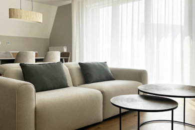 Inspiration pour un salon design.