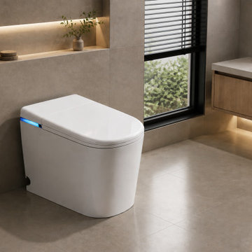 bbbidet Y3 Japanese Ultra-Compact 55cm (21.7") P-Trap Smart Bidet Toilet with Bu