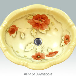 Hand Painted Drop-in Sinks by Atlantis Porcelain Art - Products