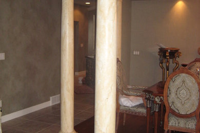 Example of a classic dining room design in Cleveland