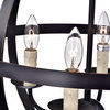 4-Light Oil Rubbed Bronze Globe Cage Chandelier Ceiling Fixture