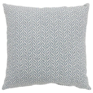 Furniture of America Heleios Fabric Small Throw Pillow in Blue (Set of 2)