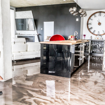 Cuisine & Salle à manger en époxy métallique