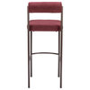 Barstool Set of 2, Red and Bronze, Counter Stool